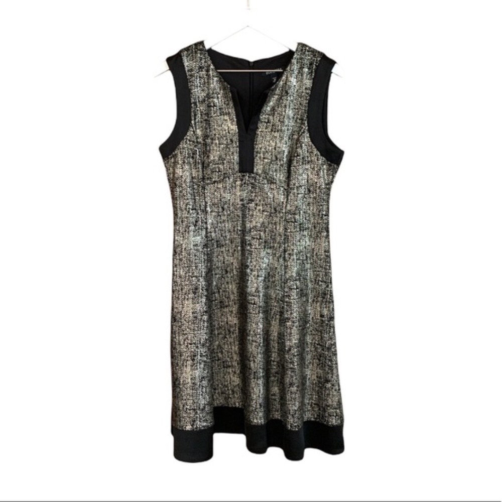 Roz & Ali Gold and Silver Knee length dress, Size 10